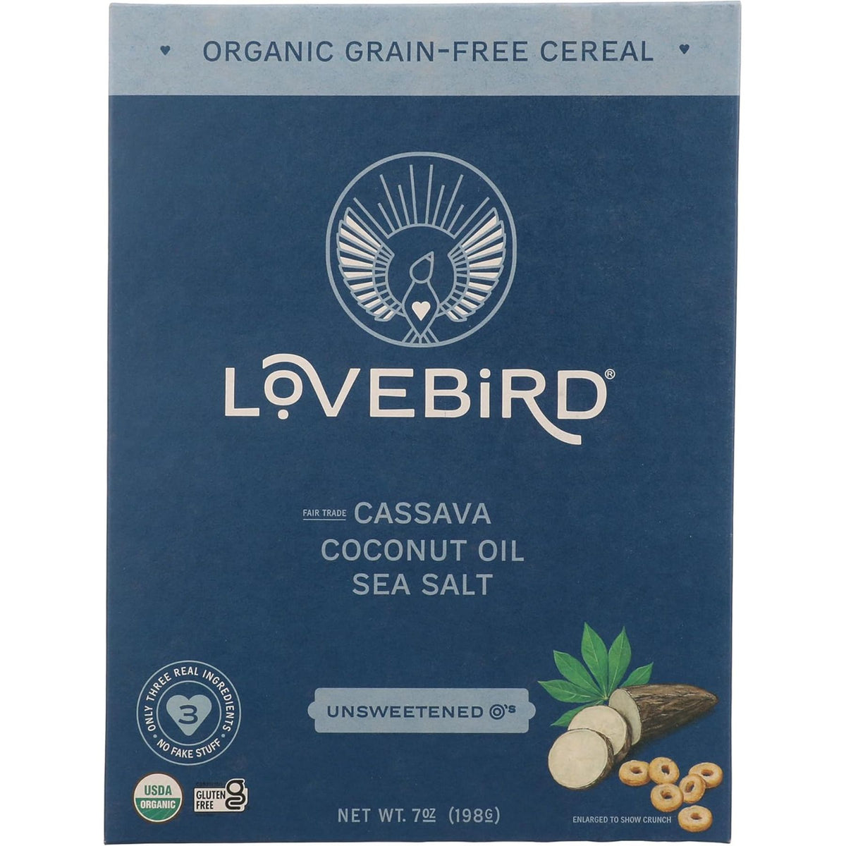 Lovebird Organic Grain-Free Unsweetened O's Cereal 198g