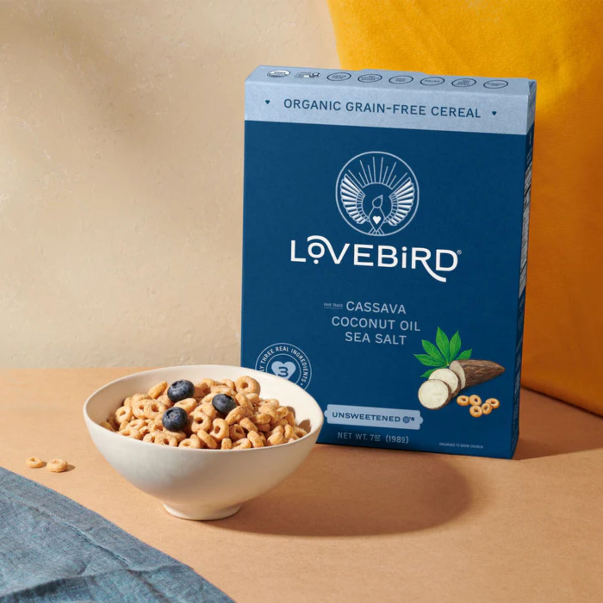 Lovebird Organic Grain-Free Unsweetened O's Cereal 198g