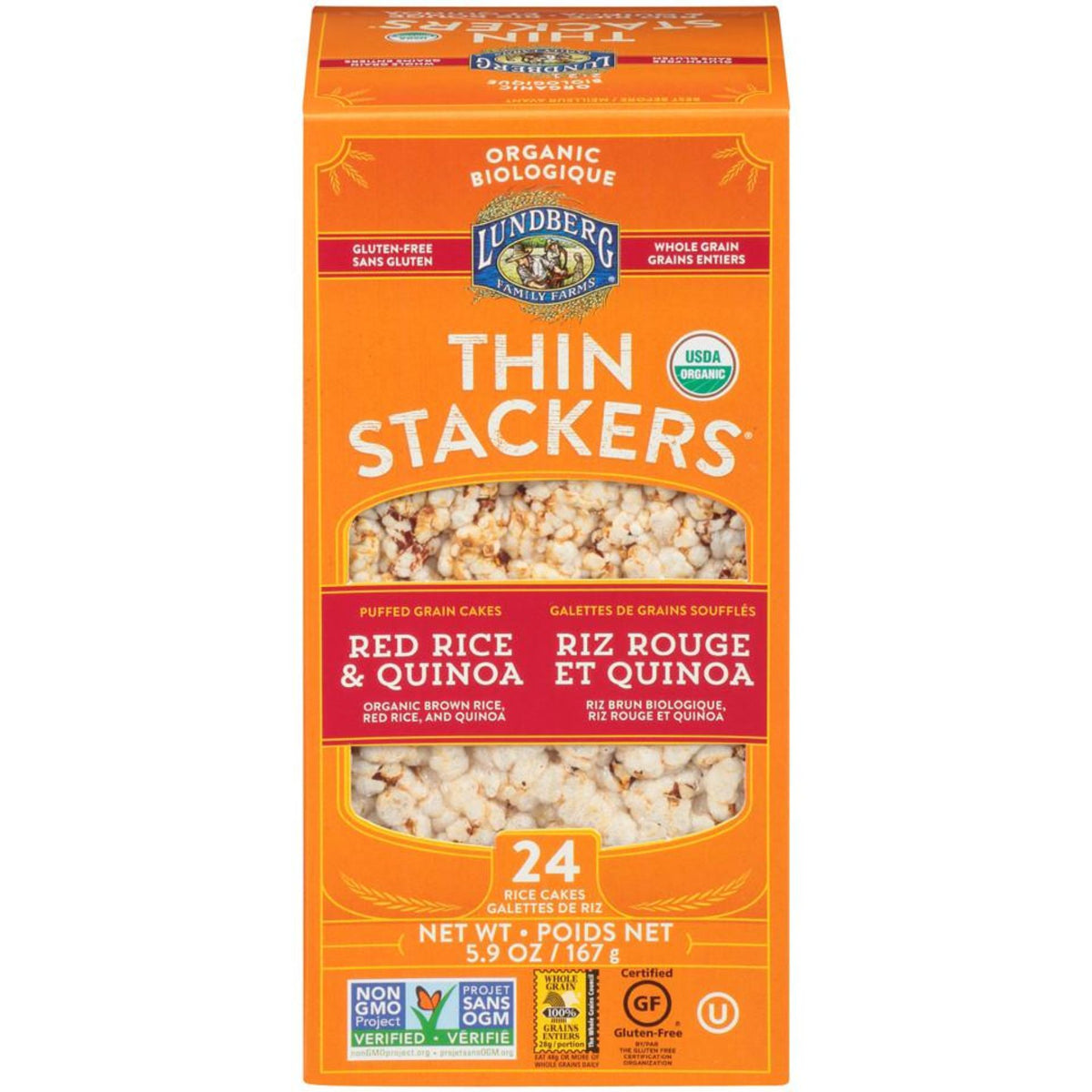 Lundberg Organic Red Rice & Quinoa Thin Rice Cakes 168g