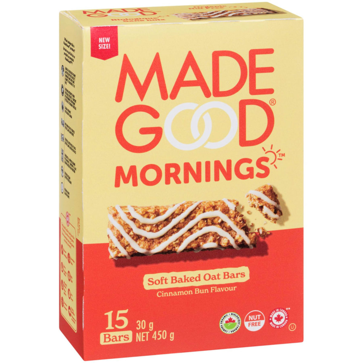 MadeGood Mornings Cinnamon Bun Soft Baked Bars 15pk