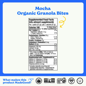 MadeGood Organic Granola Bites Mocha 5x37g