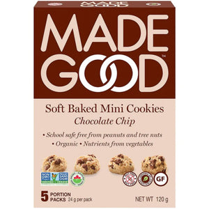 MadeGood Chocolate Chip Soft Baked Mini Cookies 5x24g