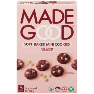 MadeGood Red Velvet Soft Baked Mini Cookies 5x24g