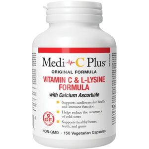 Medi-C Plus Vitamin C & L-Lysine with Calcium Ascorbate 150s