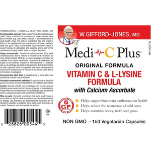 Medi-C Plus Vitamin C & L-Lysine with Calcium Ascorbate 150s