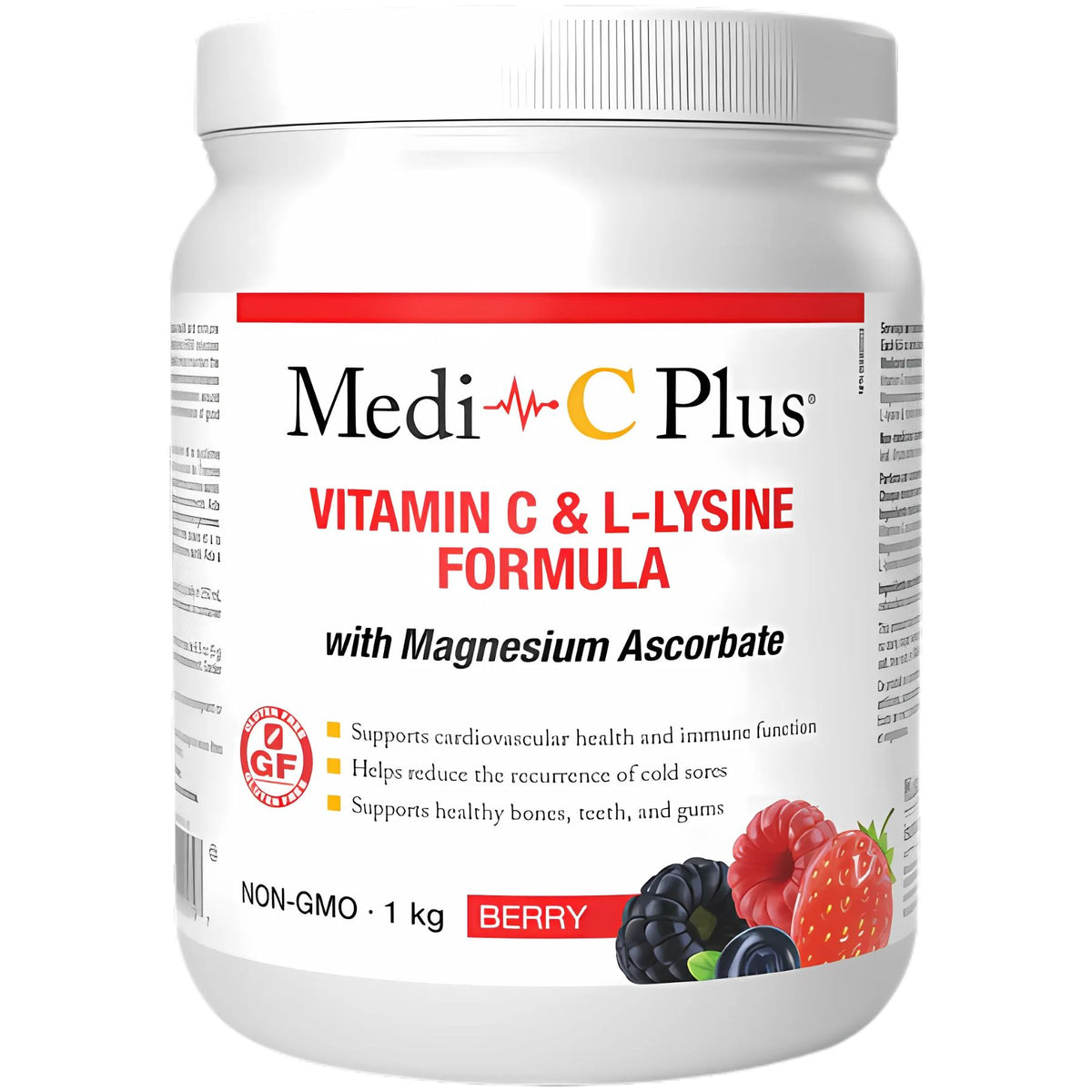 Medi-C Plus Vitamin C & L-Lysine with Magnesium Ascorbate - Berry 1kg