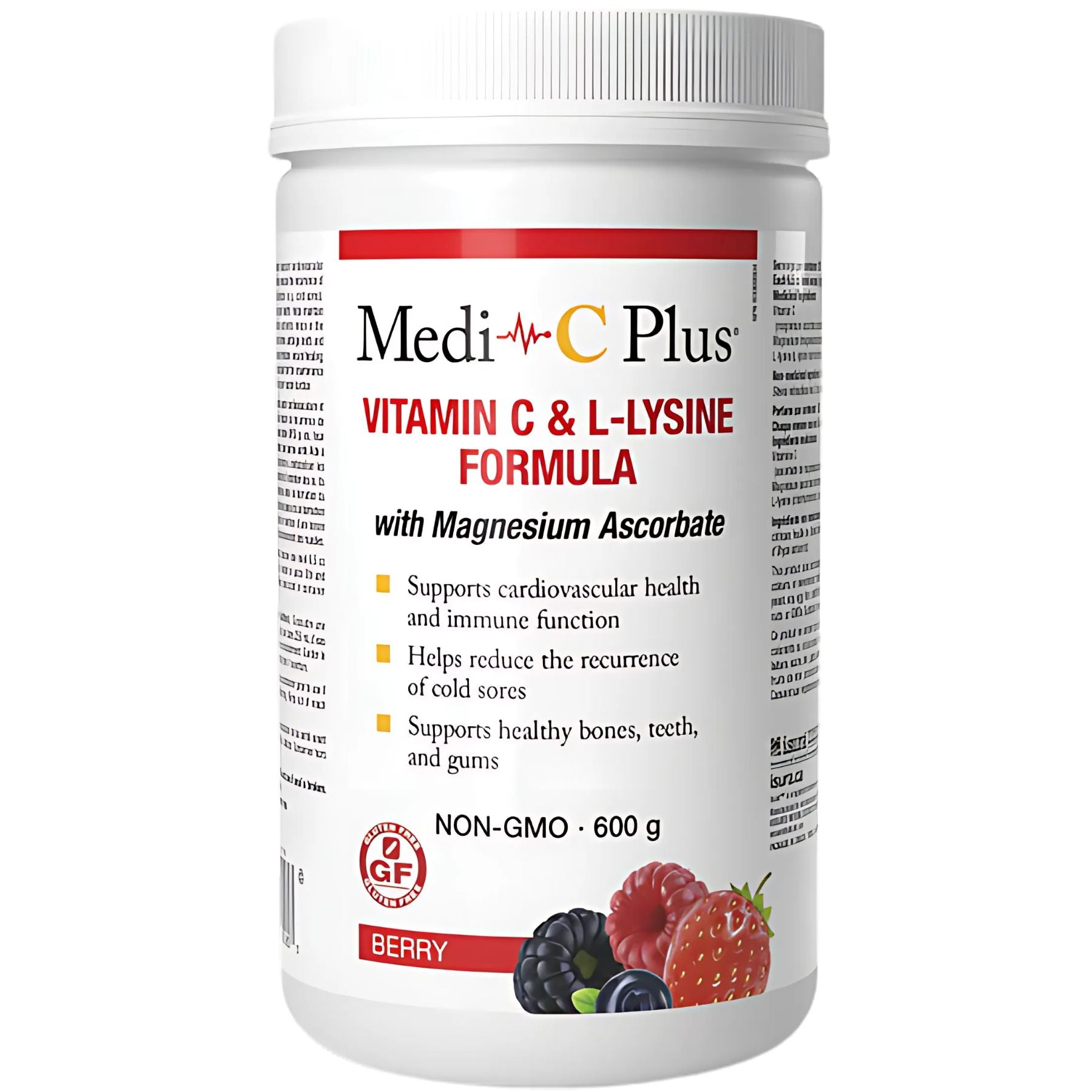 Medi-C Plus Vitamin C & L-Lysine with Magnesium Ascorbate - Berry 600g