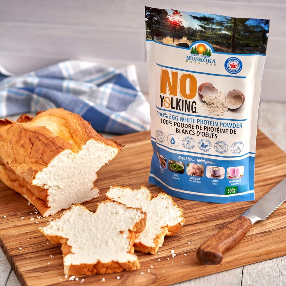Muskoka Mornings No Yolking 100% Egg White Protein Powder 500g