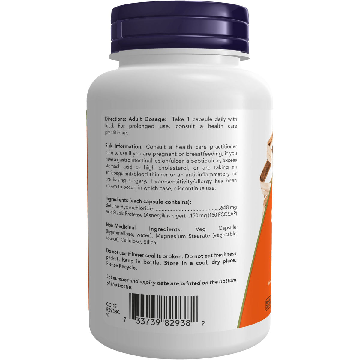 NOW Betaine HCI Capsules 120s