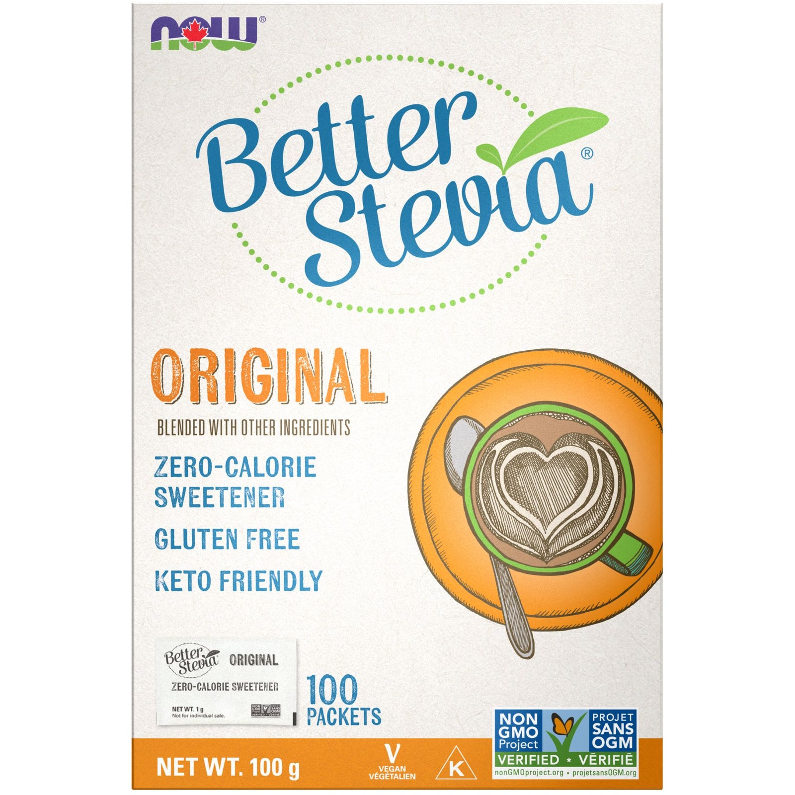 NOW BetterStevia Original Packets 100pk