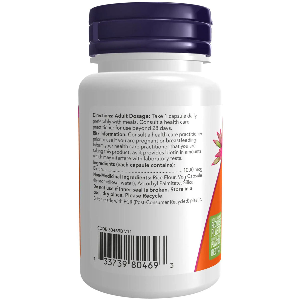NOW Biotin 1000mcg Capsules 100s