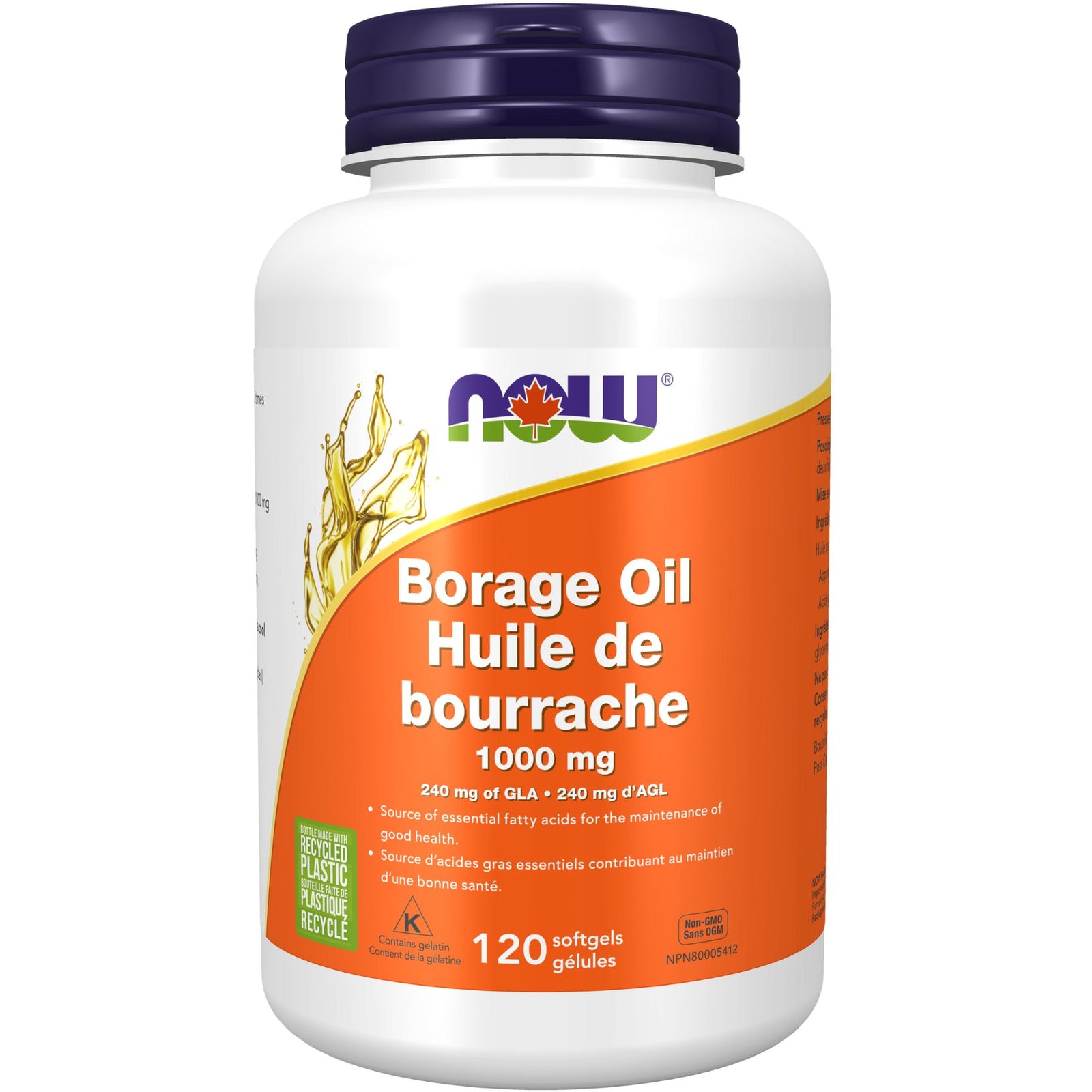 NOW Borage Oil 1000mg Softgels 120s