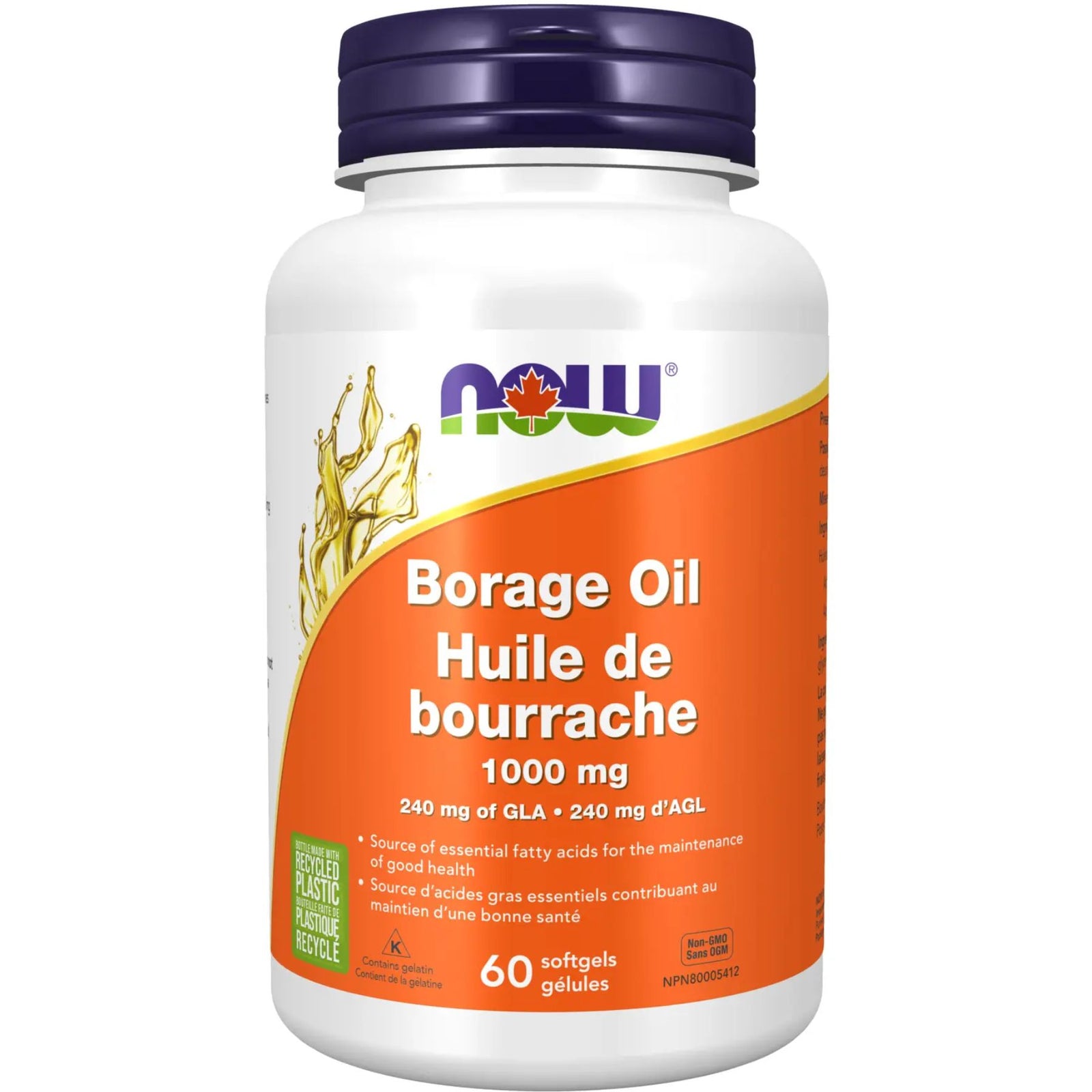 NOW Borage Oil 1000mg Softgels 60s