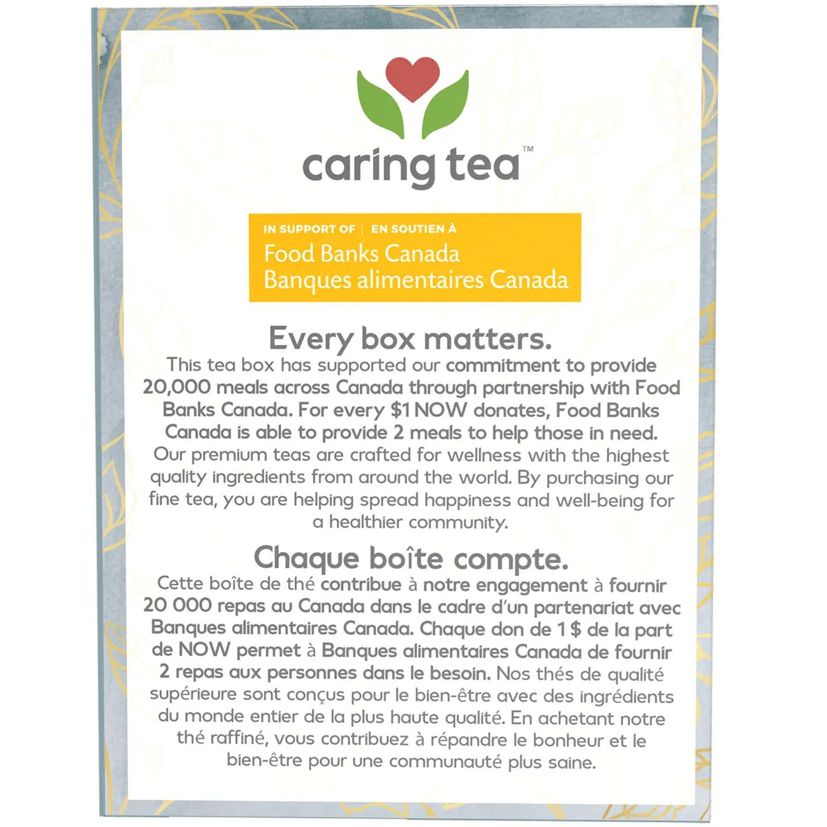 NOW Caring Tea TLC Seasonal Wellness 24ct