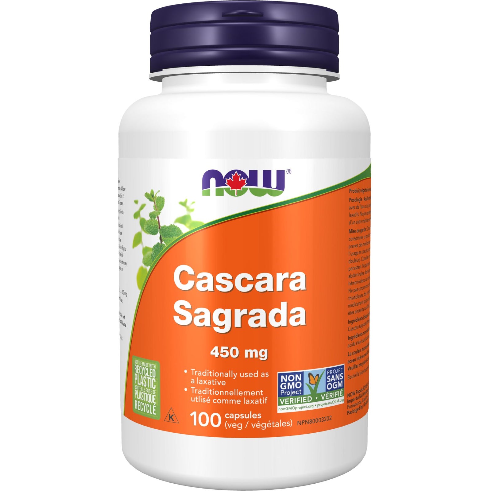 NOW Cascara Sagrada 450mg Capsules 100s
