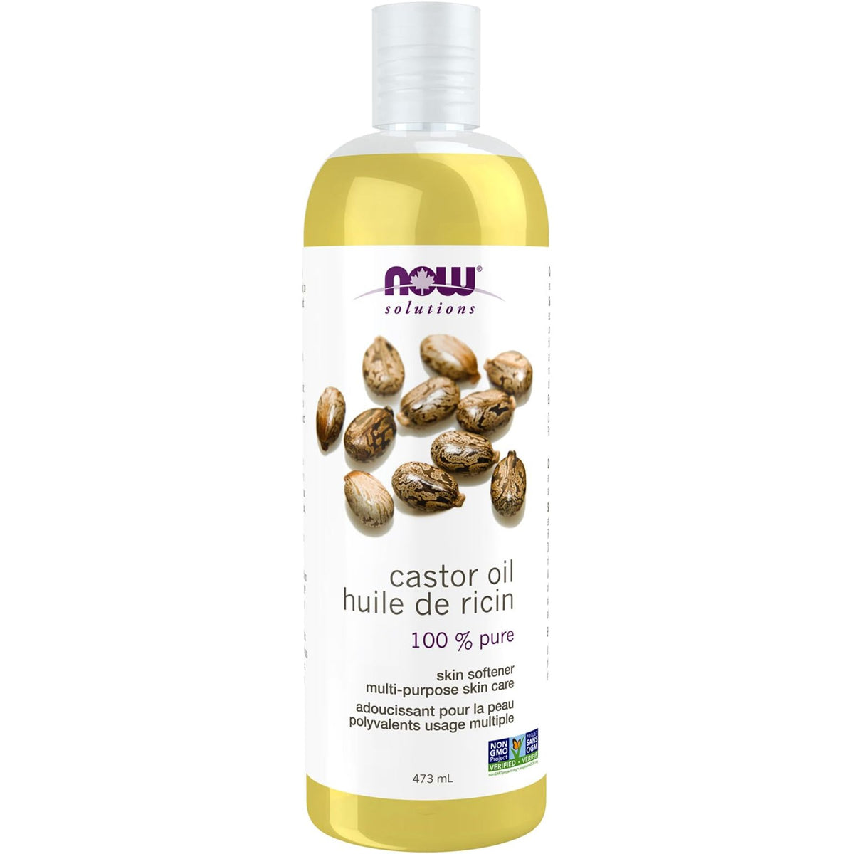 NOW 100% Pure Castor Oil 473mL