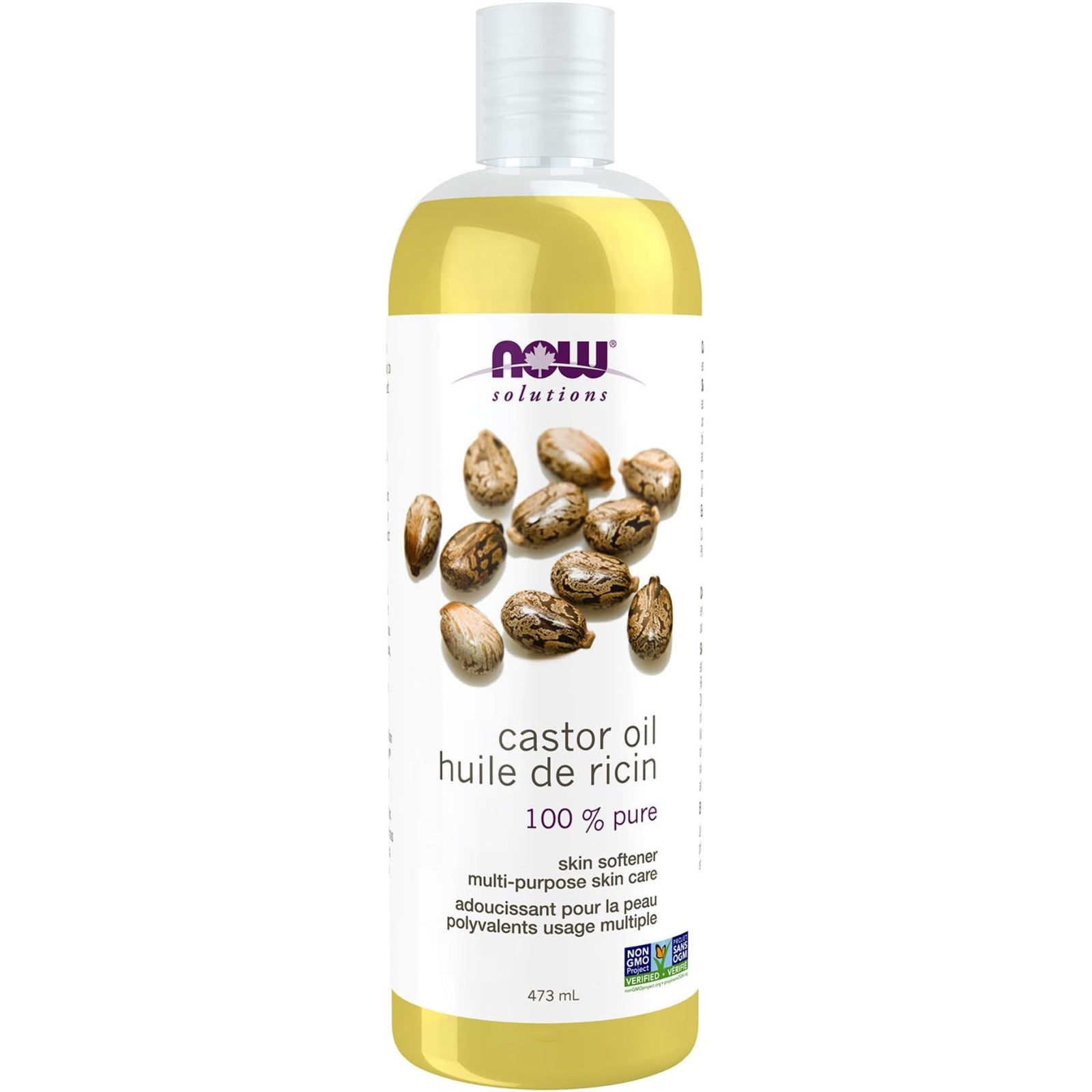 NOW 100% Pure Castor Oil 473mL