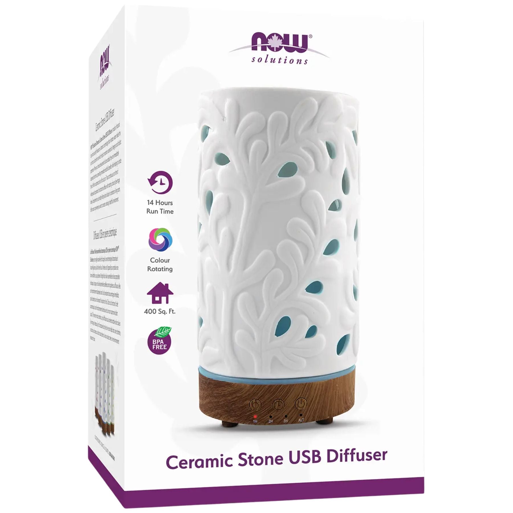 NOW Ceramic Stone USB Ultrasonic Essential Oil Diffuser