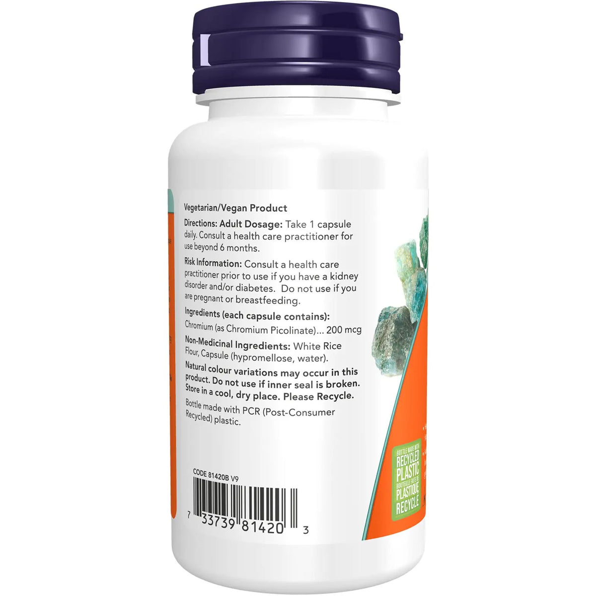 NOW Chromium Picolinate 200mcg Capsules 250s