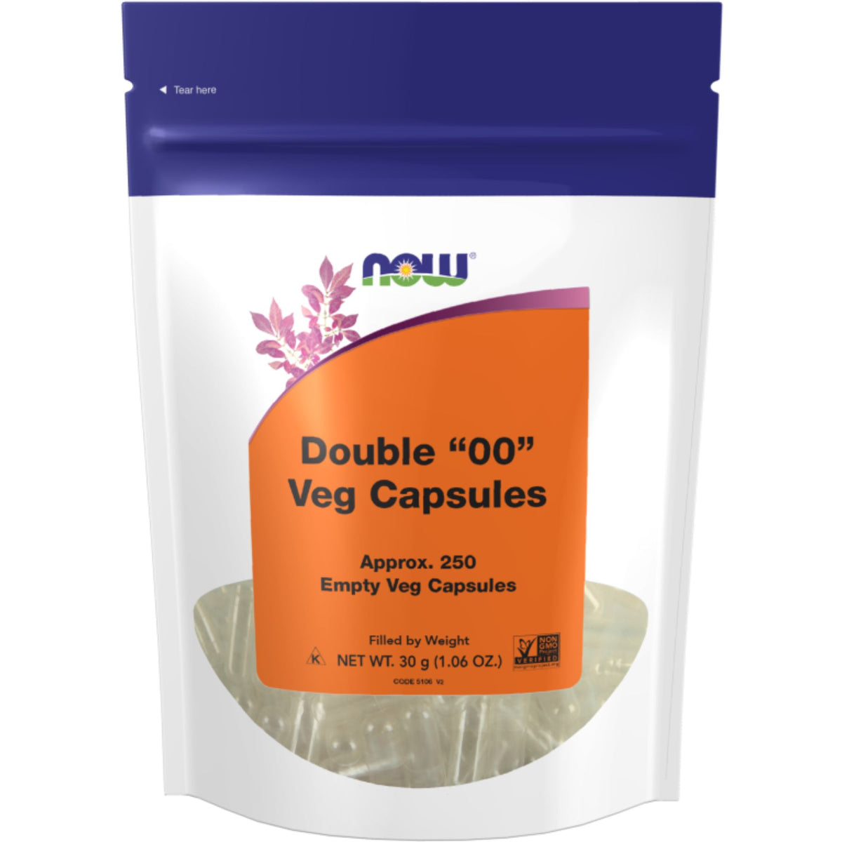 NOW Empty Veg Capsules Double "00" 250s