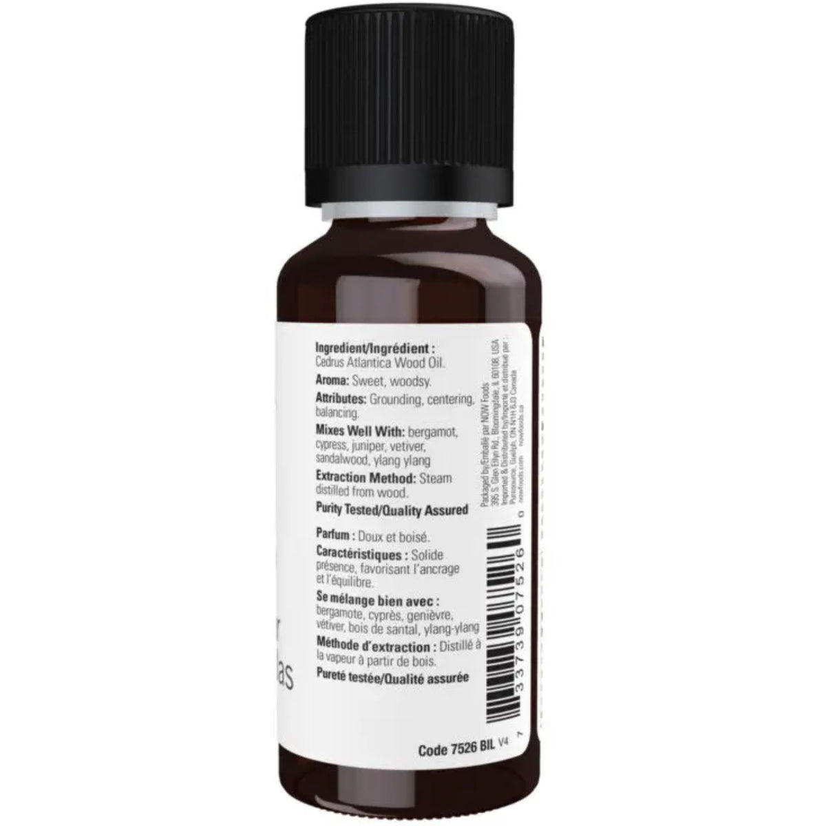 NOW 100% Pure Atlas Cedar Essential Oil 30mL