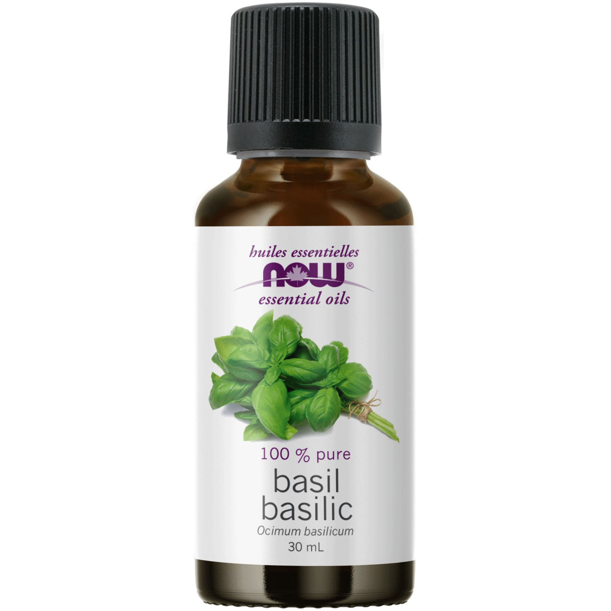 NOW 100% Pure Basil Essential Oil 30mL