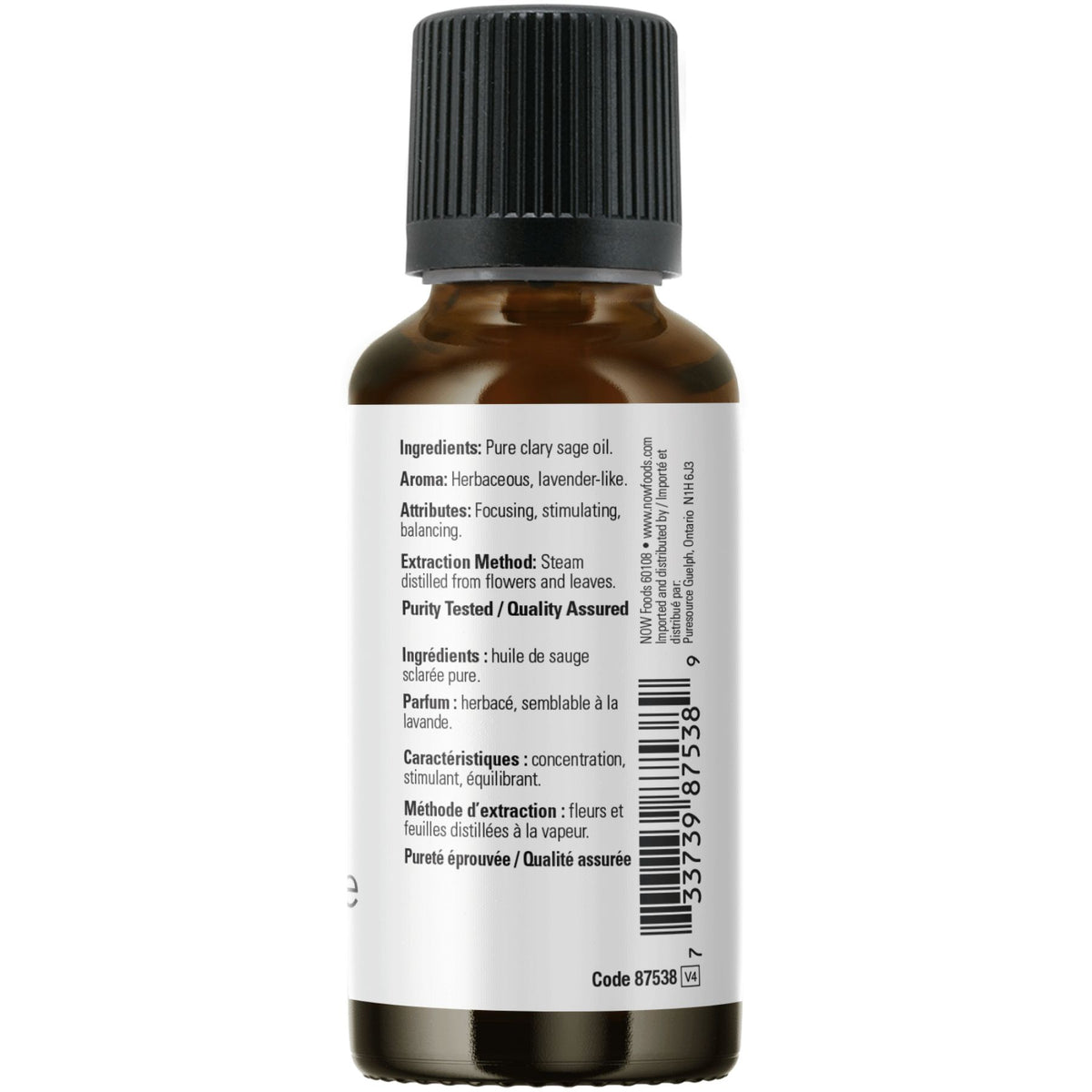 NOW 100% Pure Clary Sage Essential Oil 30mL