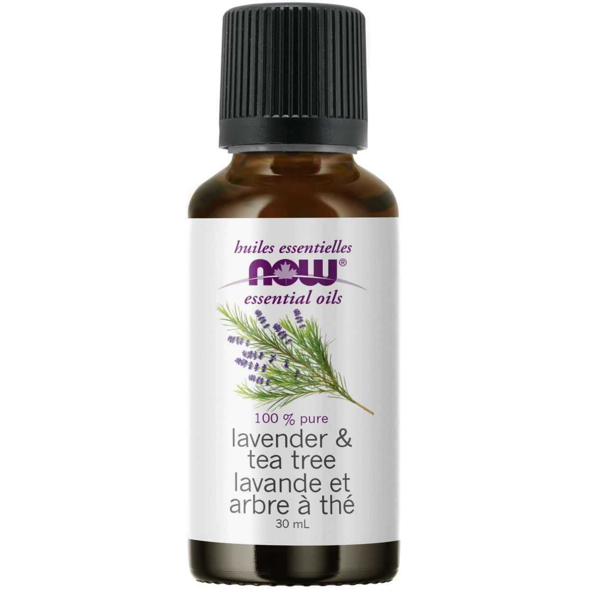 NOW 100% Pure Lavender & Tea Tree Oil Blend 30mL