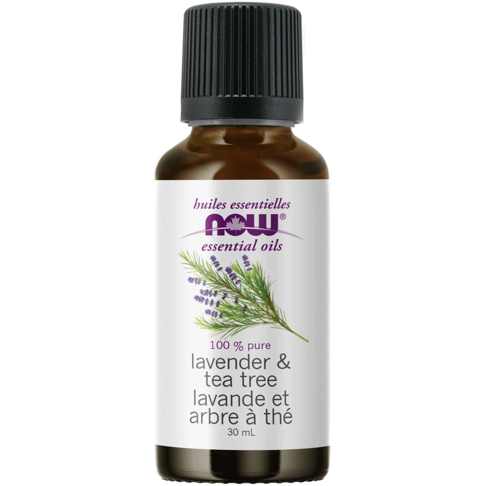 NOW 100% Pure Lavender & Tea Tree Oil Blend 30mL
