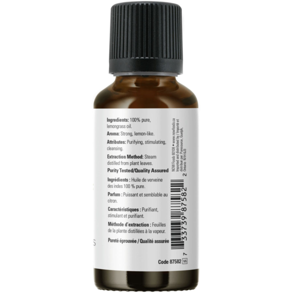NOW 100% Pure Lemongrass Essential Oil 30mL