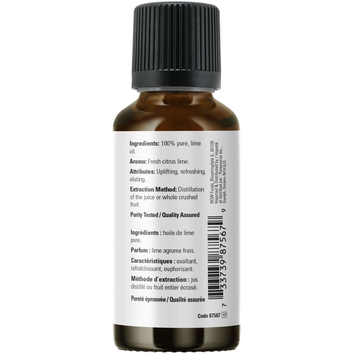 NOW 100% Pure Lime Essential Oil 30mL