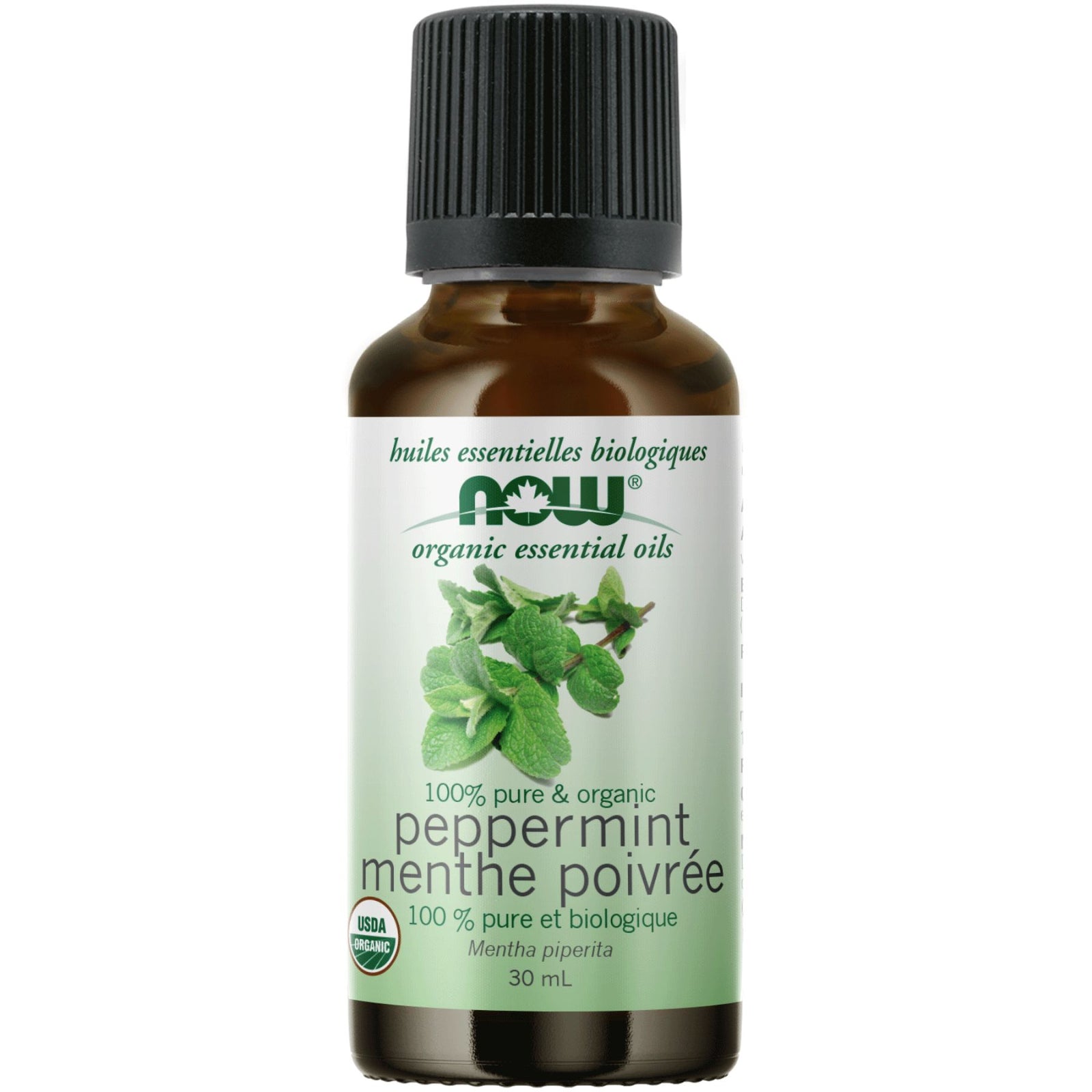 NOW 100% Pure Organic Peppermint Essential Oil 30mL