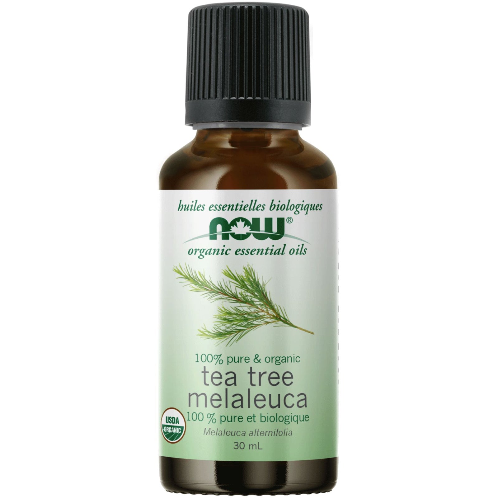 NOW 100% Pure Organic Tea Tree Essential Oil 30mL