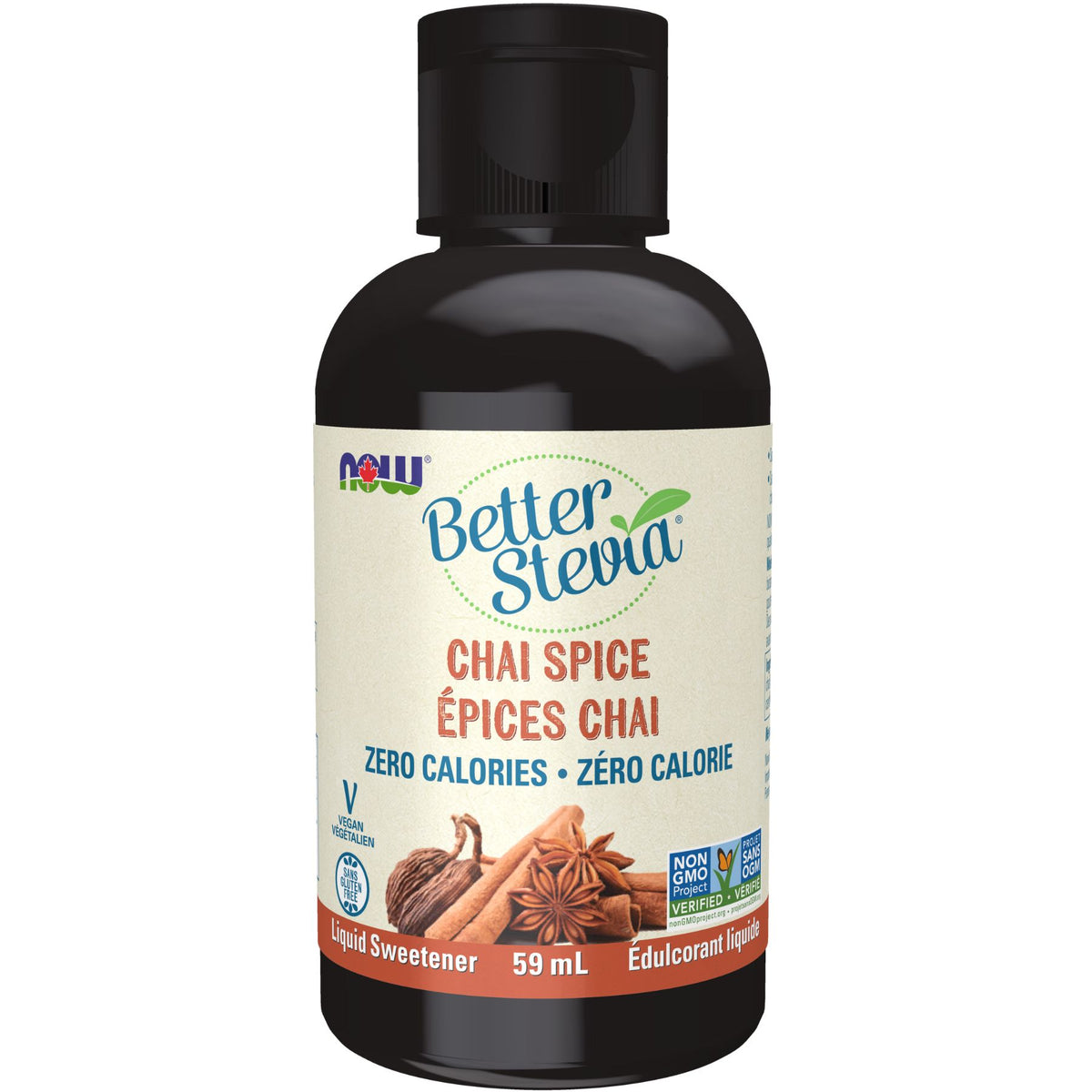 NOW BetterStevia Chai Spice Liquid Sweetener 59mL