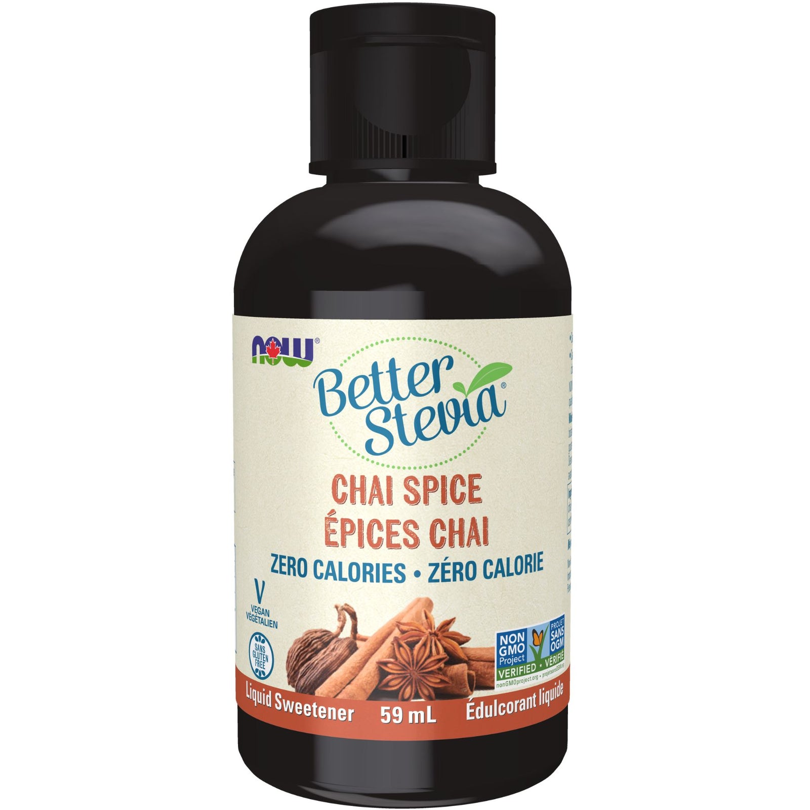 NOW BetterStevia Chai Spice Liquid Sweetener 59mL