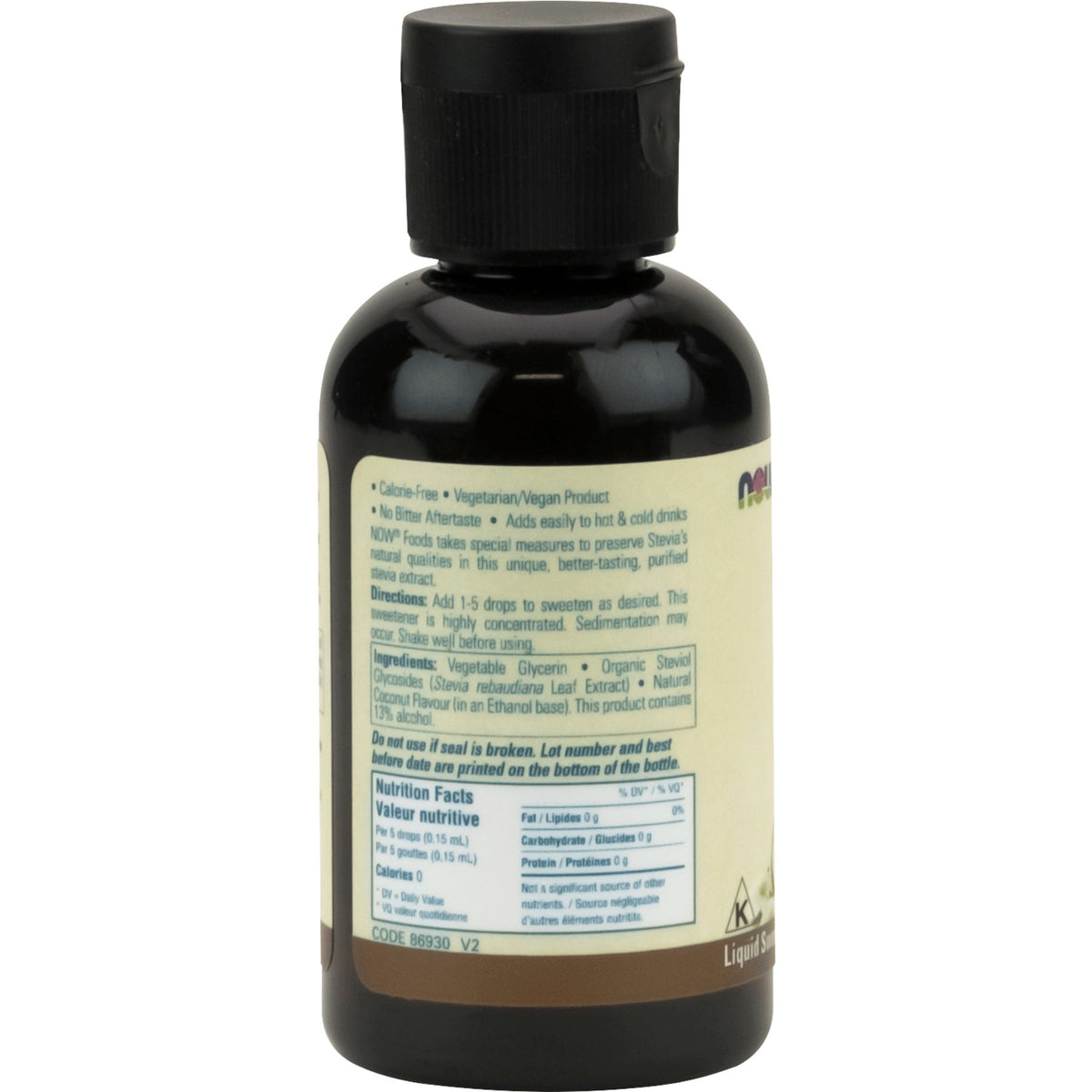 NOW BetterStevia Coconut Liquid Sweetener 60mL