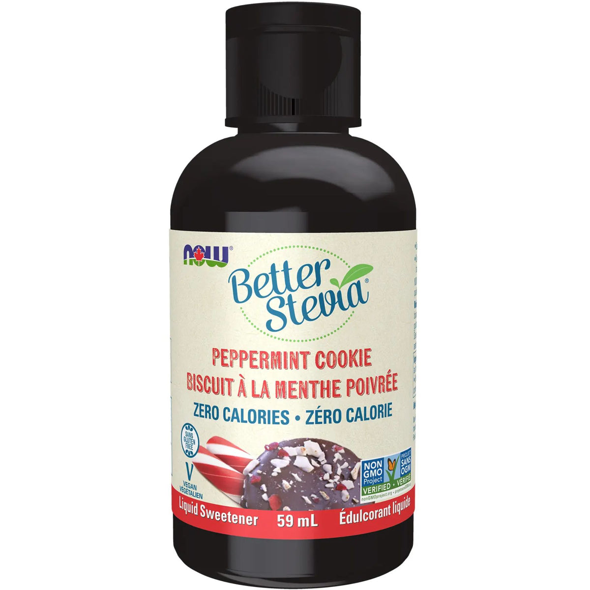 NOW BetterStevia Peppermint Cookie Liquid Sweetener 59mL