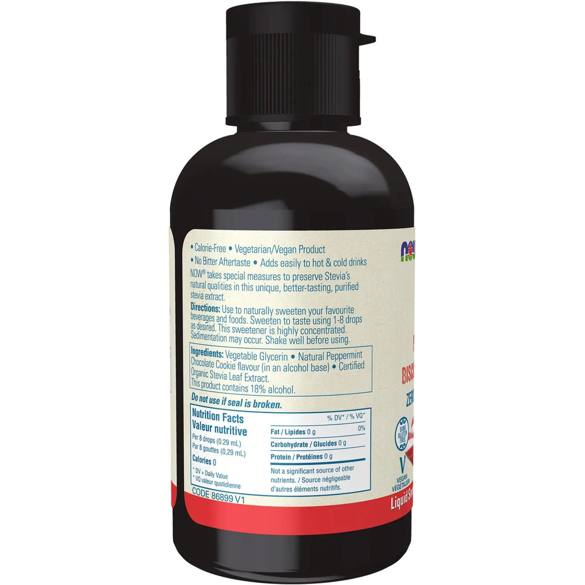 NOW BetterStevia Peppermint Cookie Liquid Sweetener 59mL