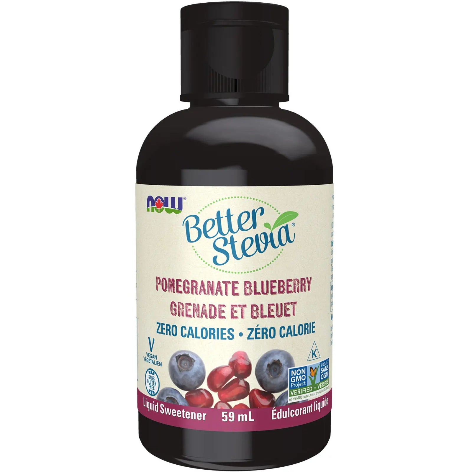 NOW BetterStevia Pomegranate & Blueberry Liquid Sweetener 60mL