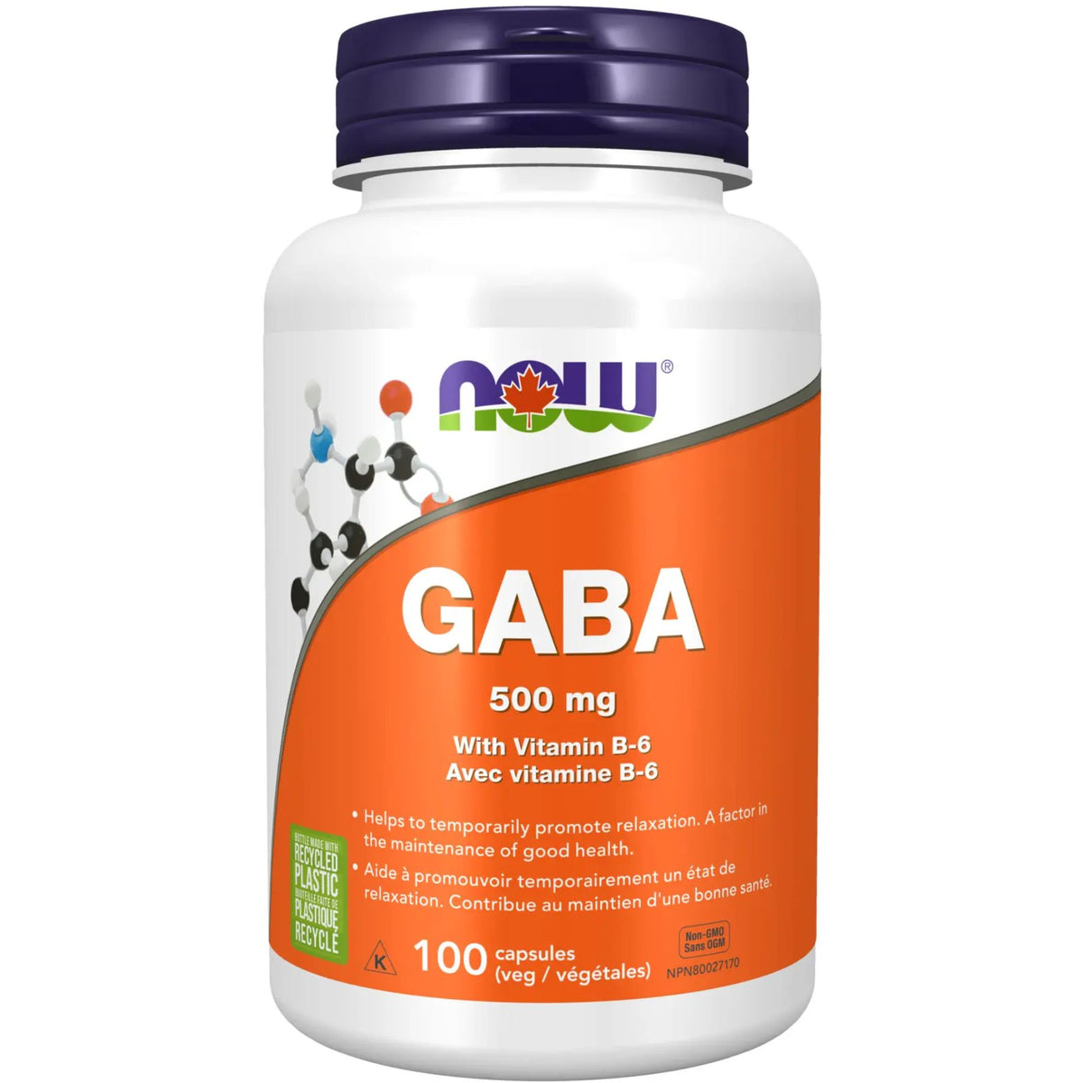 NOW GABA 500mg Capsules 100s