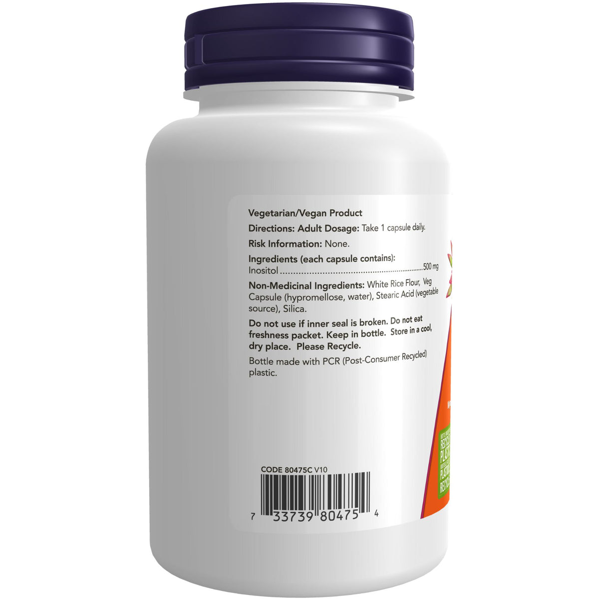 NOW Inositol 500mg Capsules 100s