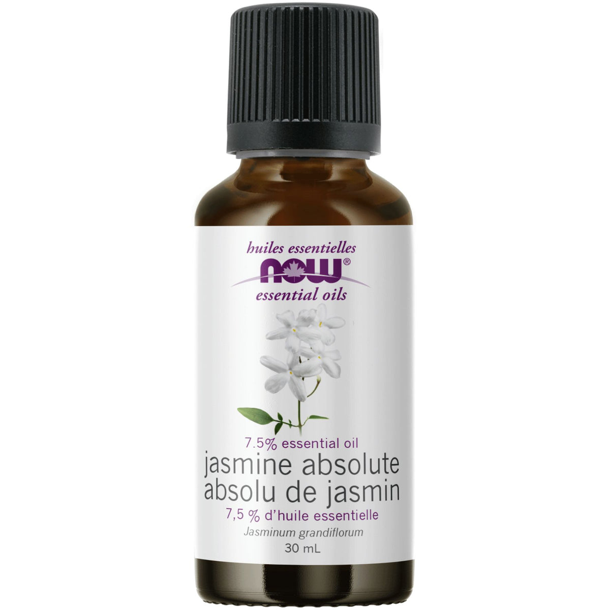 NOW 7.5% Jasmine Absolute Essential Oil Blend 30mL