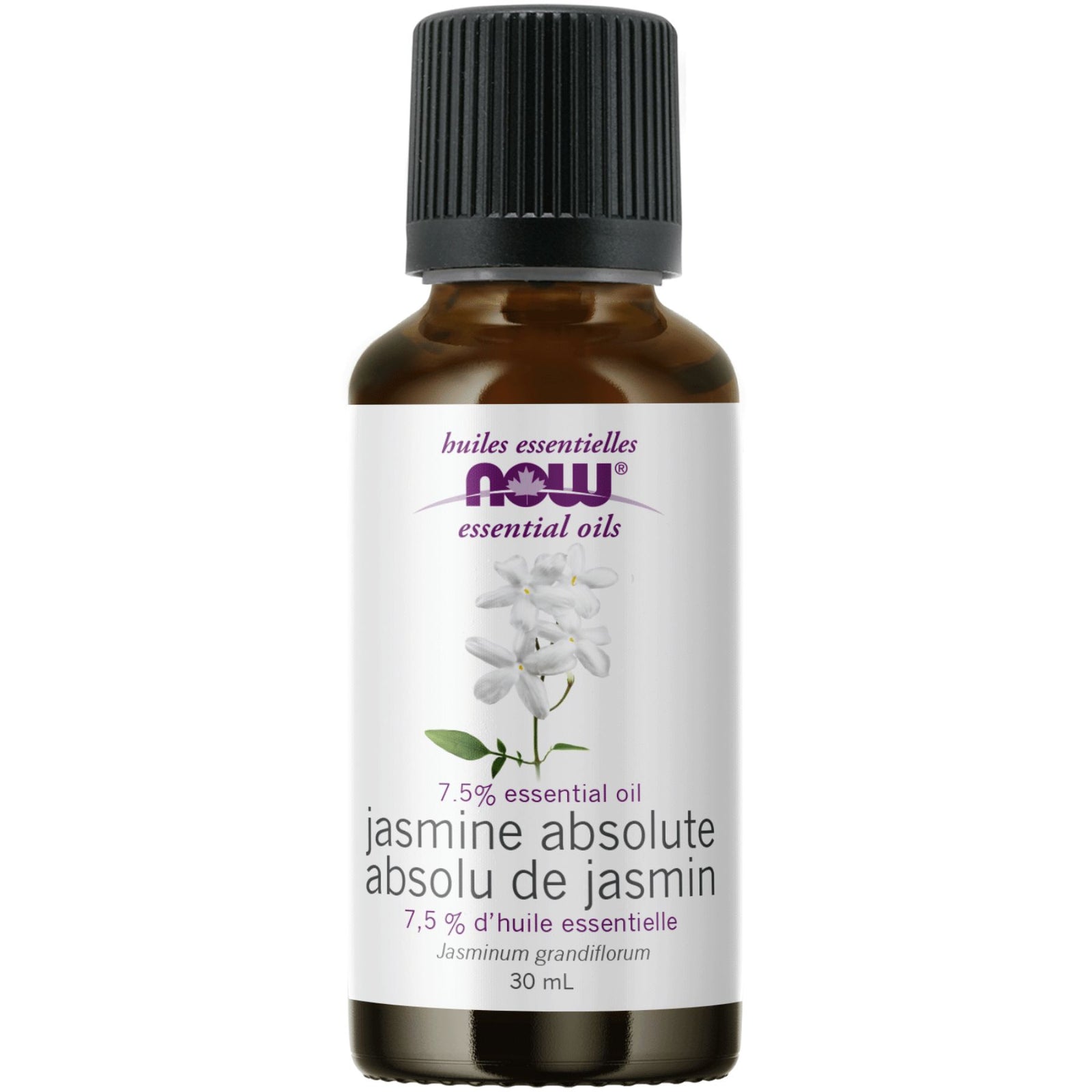 NOW 7.5% Jasmine Absolute Essential Oil Blend 30mL