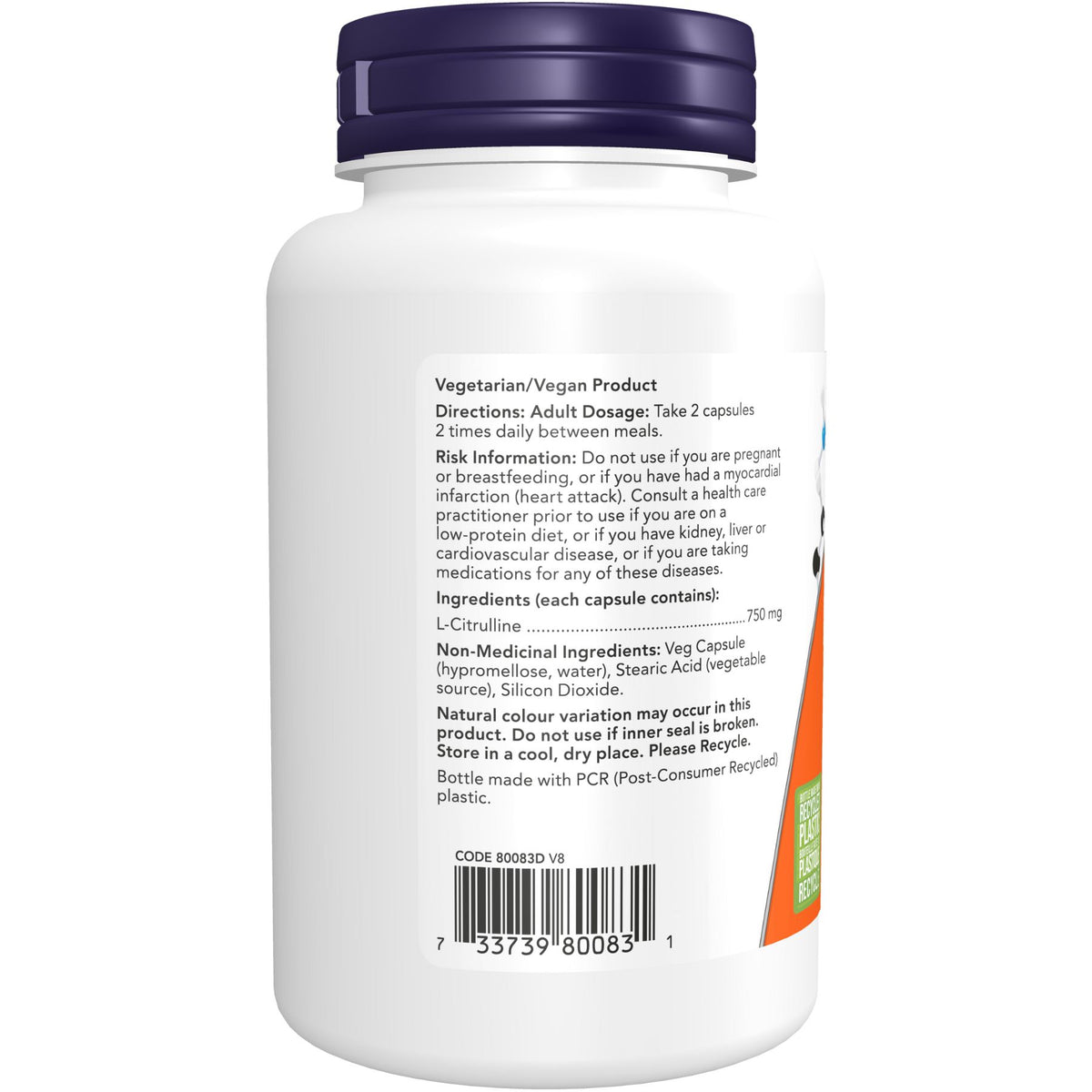 NOW foods Canada L-Citrulline 750mg Capsules 90s