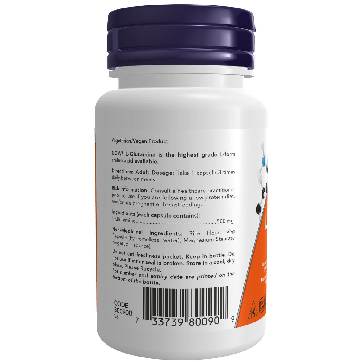 NOW L-Glutamine 500mg Capsules 120s