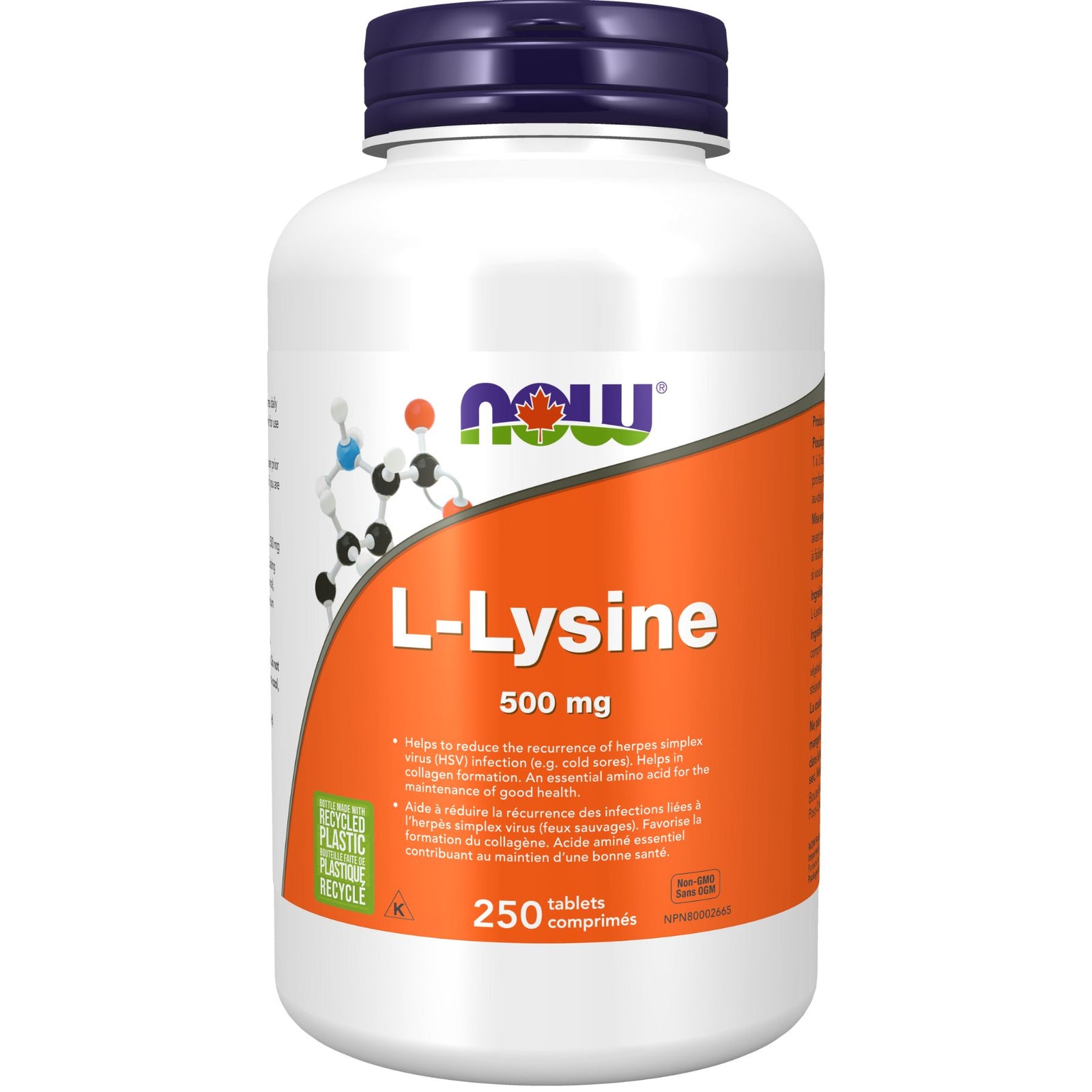 NOW L-Lysine 500mg Tablets 250s