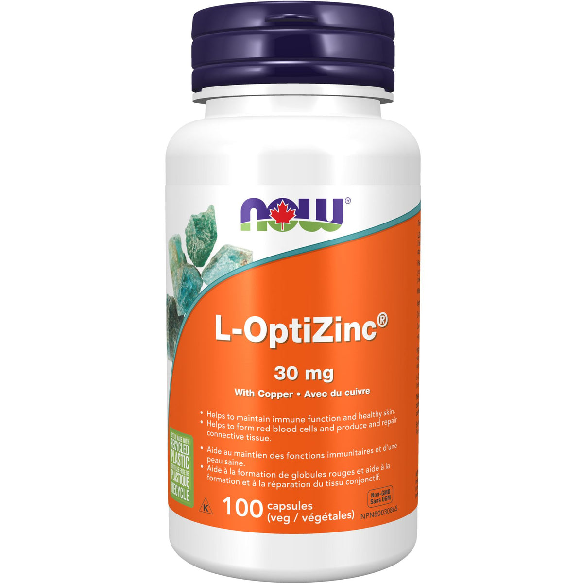 NOW L-OptiZinc Monomethionine 30mg Capsules 100s