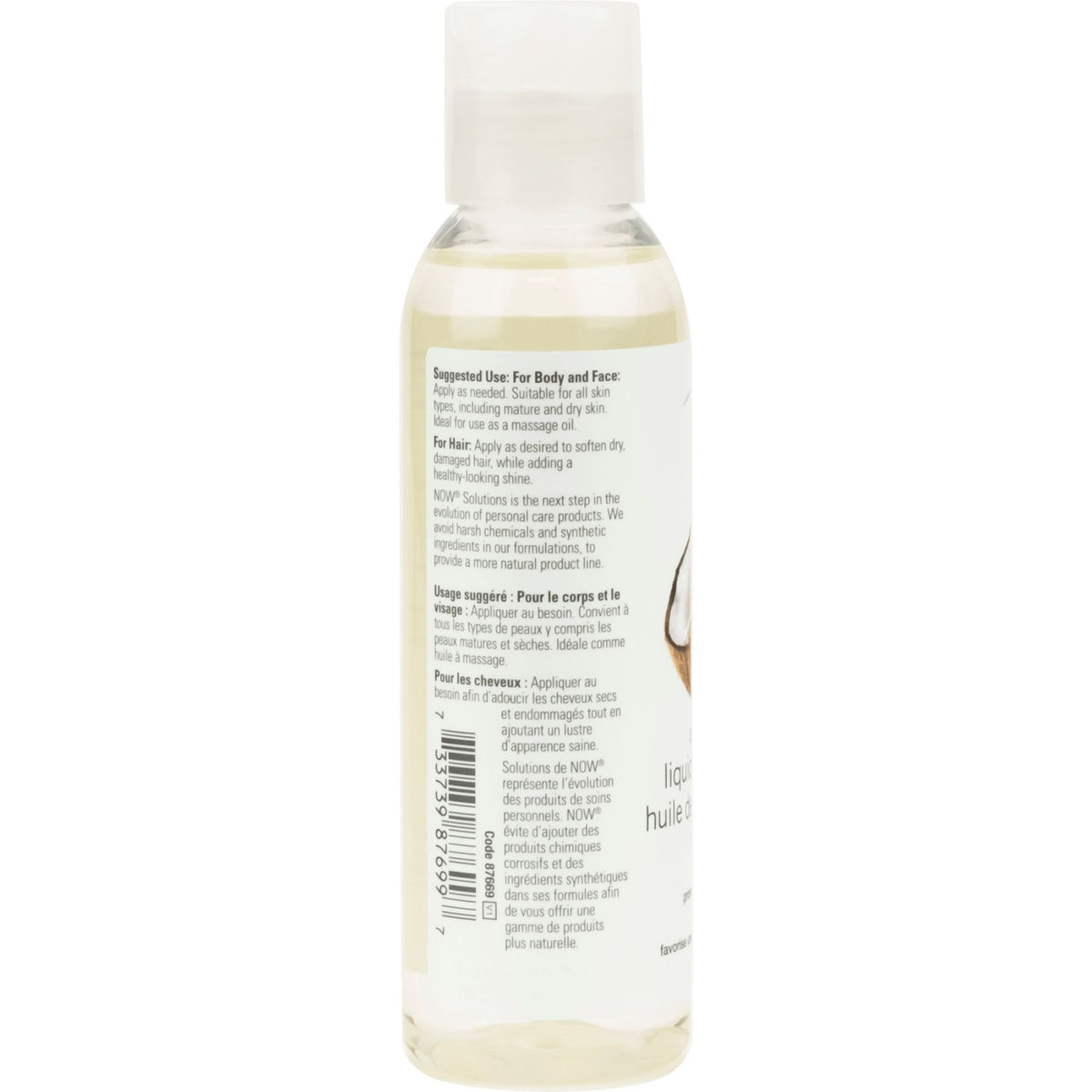 NOW Fractionated Liquid Coconut Oil 118mL