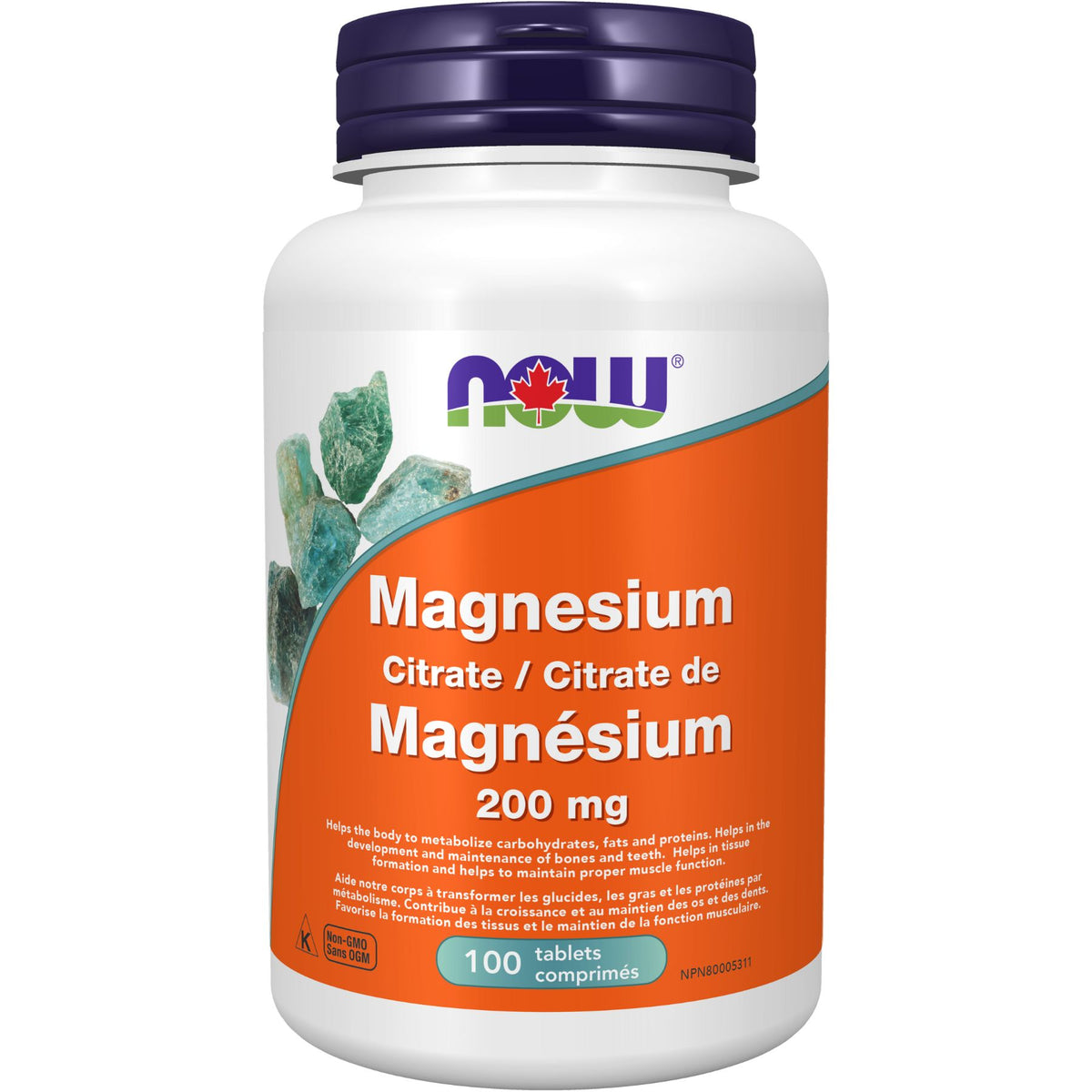 NOW Magnesium Citrate 200mg Tablets 100s