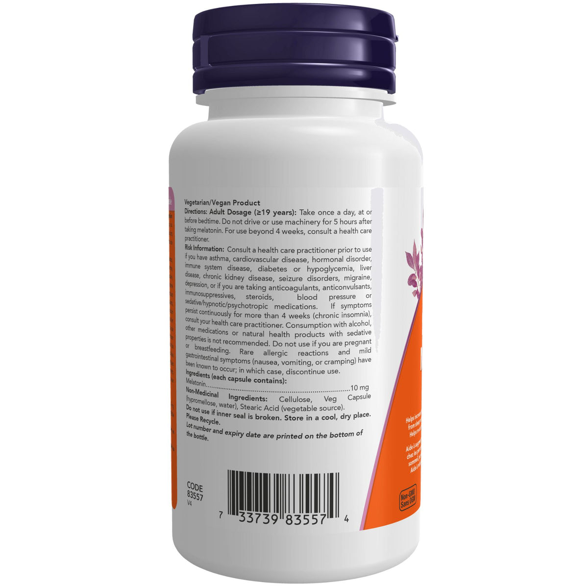 NOW Melatonin 10mg Capsules 100s